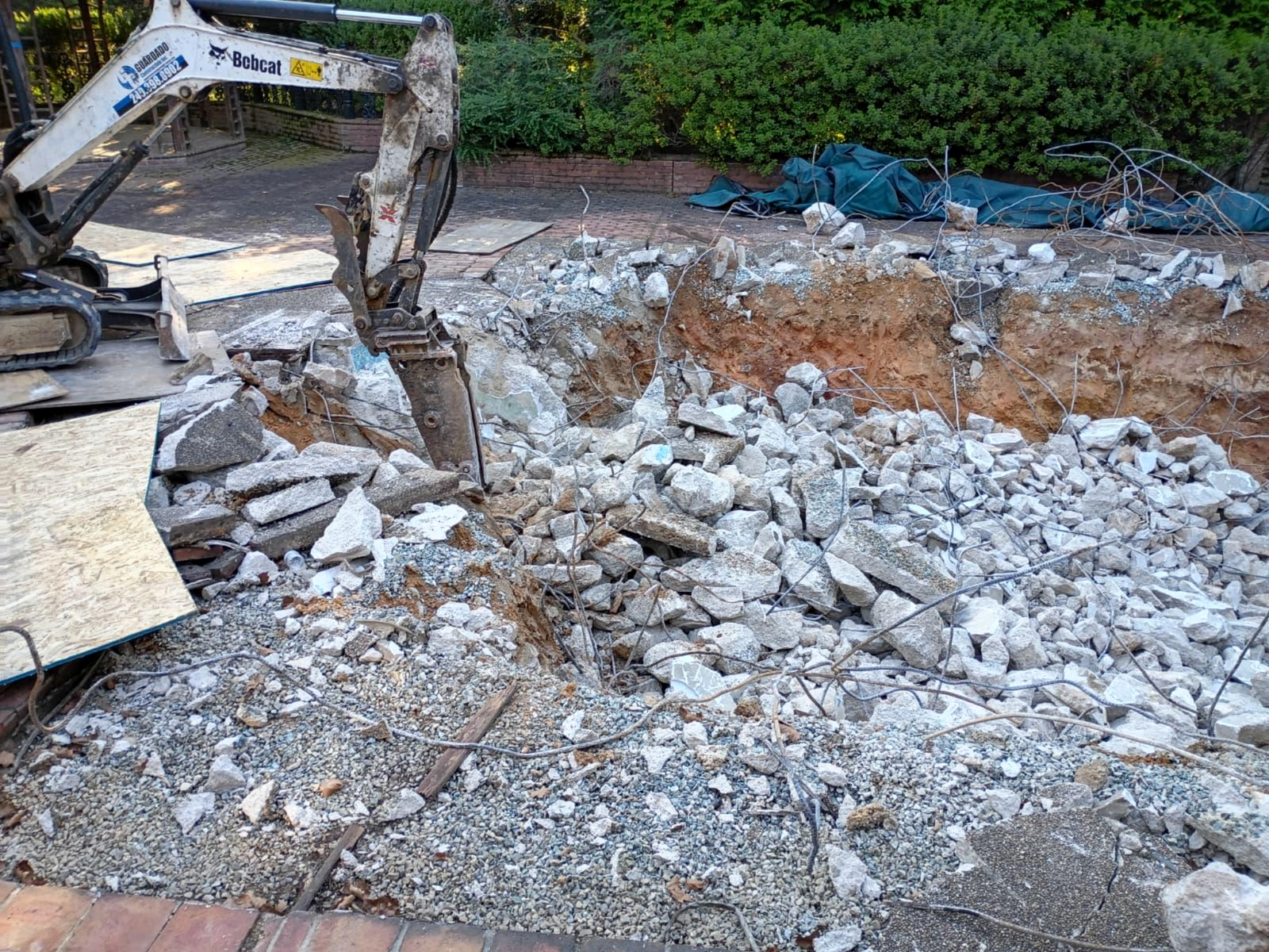 Demolition and concrete removal work